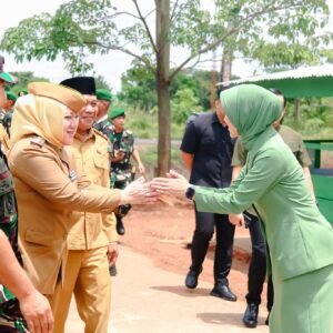 Danrem 044/Gapo Brigjen TNI Khabib Mahfud Meninjau Marshalling Area Yonif TP 947 Bersama Bupati Musi Rawas